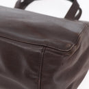 LOEWE Anagram Hand Bag Leather Brown Auth BA6903-9
