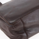 LOEWE Anagram Hand Bag Leather Brown Auth BA6903-14