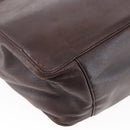 LOEWE Anagram Hand Bag Leather Brown Auth BA6903-16