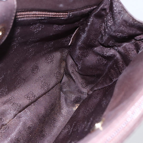 LOEWE Anagram Hand Bag Leather Brown Auth BA6903