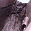 LOEWE Anagram Hand Bag Leather Brown Auth BA6903-19