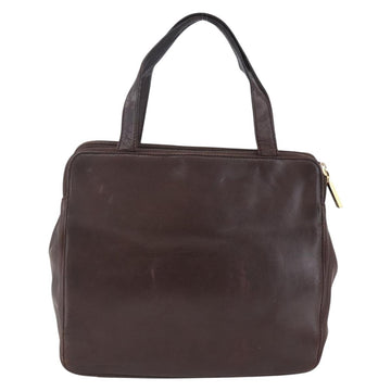 LOEWE Anagram Hand Bag Leather Brown Auth BA6903 - 0