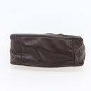 LOEWE Anagram Hand Bag Leather Brown Auth BA6903-5