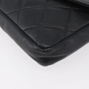 CHANEL Matelasse Waist Bag Lamb Skin Black Gold CC Auth BA6907-15