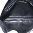 CHANEL Matelasse Waist Bag Lamb Skin Black Gold CC Auth BA6907-11