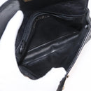 CHANEL Matelasse Waist Bag Lamb Skin Black Gold CC Auth BA6907-21
