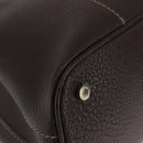 BVLGARI Hand Bag Leather Brown Auth BA6908-9