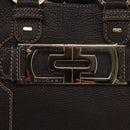BVLGARI Hand Bag Leather Brown Auth BA6908-17