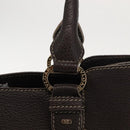 BVLGARI Hand Bag Leather Brown Auth BA6908-18