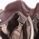 BVLGARI Hand Bag Leather Brown Auth BA6908-20