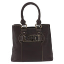 BVLGARI Hand Bag Leather Brown Auth BA6908-13