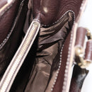 BVLGARI Hand Bag Leather Brown Auth BA6908-24