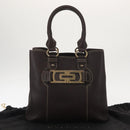BVLGARI Hand Bag Leather Brown Auth BA6908-12