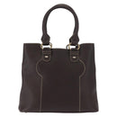 BVLGARI Hand Bag Leather Brown Auth BA6908-2