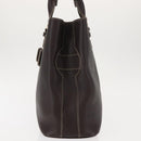 BVLGARI Hand Bag Leather Brown Auth BA6908-3