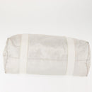 BVLGARI Logo mania Tote Bag Canvas Silver White Auth BA6909-6