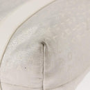 BVLGARI Logo mania Tote Bag Canvas Silver White Auth BA6909-14