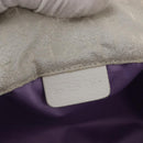 BVLGARI Logo mania Tote Bag Canvas Silver White Auth BA6909-18