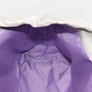 BVLGARI Logo mania Tote Bag Canvas Silver White Auth BA6909-20