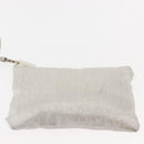 BVLGARI Logo mania Tote Bag Canvas Silver White Auth BA6909-21