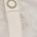 BVLGARI Logo mania Tote Bag Canvas Silver White Auth BA6909-3