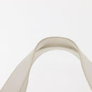 BVLGARI Logo mania Tote Bag Canvas Silver White Auth BA6909-9