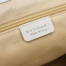 BVLGARI Shoulder Bag Leather Red White Auth BA6910-10