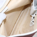 BVLGARI Shoulder Bag Leather Red White Auth BA6910-11