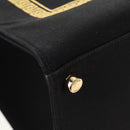 FENDI VERSACE Collaboration Tote Bag Canvas 2way Black Gold Auth BA6912A-17