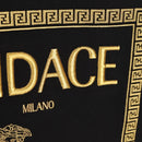 FENDI VERSACE Collaboration Tote Bag Canvas 2way Black Gold Auth BA6912A-23