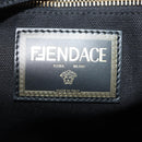 FENDI VERSACE Collaboration Tote Bag Canvas 2way Black Gold Auth BA6912A-25