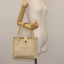 CHANEL Tote Bag Nylon Beige CC Auth BA6913-20