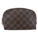 LOUIS VUITTON Damier Ebene Pochette Cosmetic PM Pouch N47516 LV Auth BA6917-1