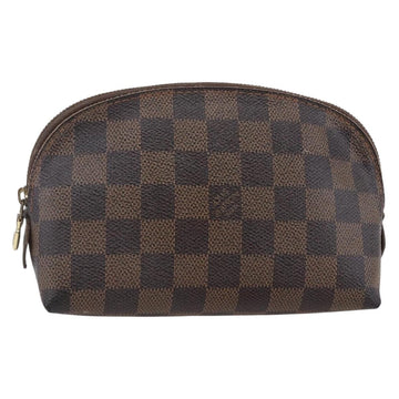 LOUIS VUITTON Damier Ebene Pochette Cosmetic PM Pouch N47516 LV Auth BA6917
