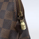 LOUIS VUITTON Damier Ebene Pochette Cosmetic PM Pouch N47516 LV Auth BA6917-8
