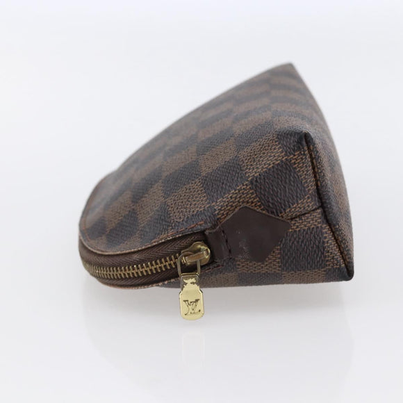 LOUIS VUITTON Damier Ebene Pochette Cosmetic PM Pouch N47516 LV Auth BA6917