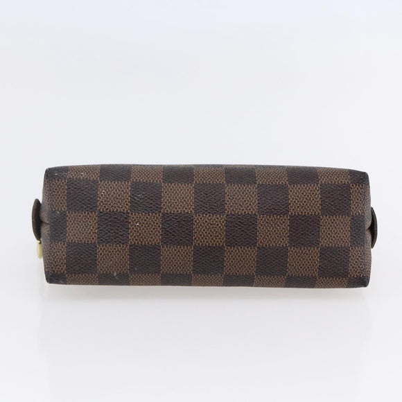 LOUIS VUITTON Damier Ebene Pochette Cosmetic PM Pouch N47516 LV Auth BA6917