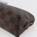 LOUIS VUITTON Damier Ebene Pochette Cosmetic PM Pouch N47516 LV Auth BA6917-7