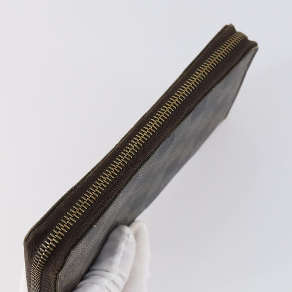 LOUIS VUITTON Damier Ebene Vernis Zippy Wallet 2 Set Pink LV Auth BA6918