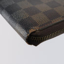 LOUIS VUITTON Damier Ebene Vernis Zippy Wallet 2 Set Pink LV Auth BA6918-15