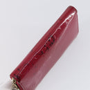 LOUIS VUITTON Damier Ebene Vernis Zippy Wallet 2 Set Pink LV Auth BA6918-6