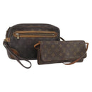 LOUIS VUITTON Monogram Clutch Bag 2 Set LV Auth BA6919-1