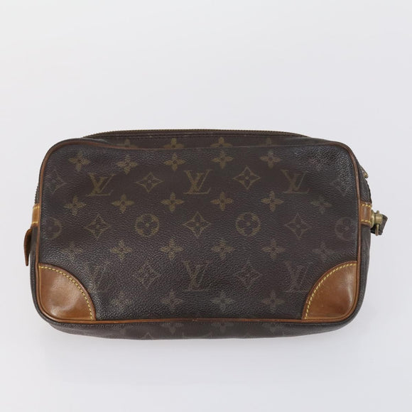 LOUIS VUITTON Monogram Clutch Bag 2 Set LV Auth BA6919