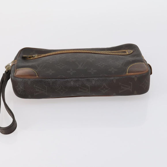 LOUIS VUITTON Monogram Clutch Bag 2 Set LV Auth BA6919