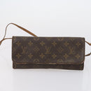 LOUIS VUITTON Monogram Clutch Bag 2 Set LV Auth BA6919-9