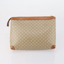 CELINE Cartier Clutch Bag PVC Leather 2 Set Beige Bordeaux Auth BA6920-10