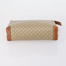 CELINE Cartier Clutch Bag PVC Leather 2 Set Beige Bordeaux Auth BA6920-13