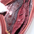 CELINE Cartier Clutch Bag PVC Leather 2 Set Beige Bordeaux Auth BA6920-8