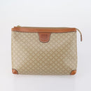 CELINE Cartier Clutch Bag PVC Leather 2 Set Beige Bordeaux Auth BA6920-9