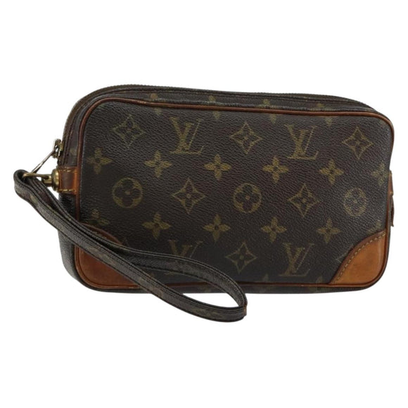 LOUIS VUITTON Monogram Marly Dragonne PM Clutch Bag M51827 LV Auth BA6921